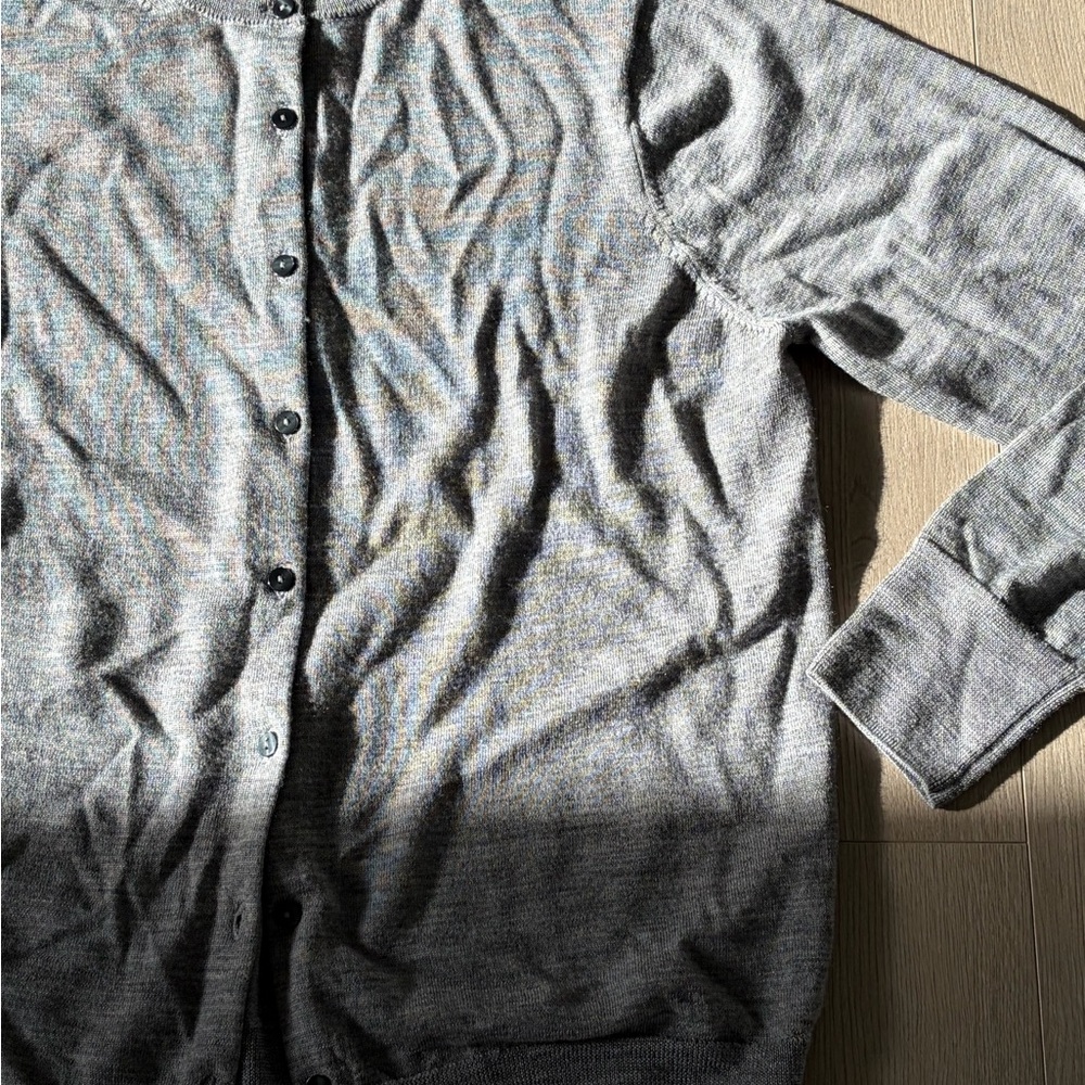 Muji Gray Button-Up Cardigan